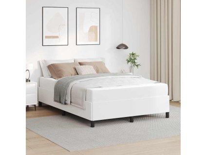 Rám postele s matrací Bílá 140 x 190 cm textil 3399000