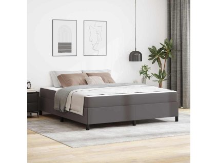 Rám postele s matrací Šedá 180 x 200 cm textil 3399017