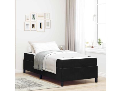 Rám postele s matrací Černá 80 x 200 cm textil 3399026