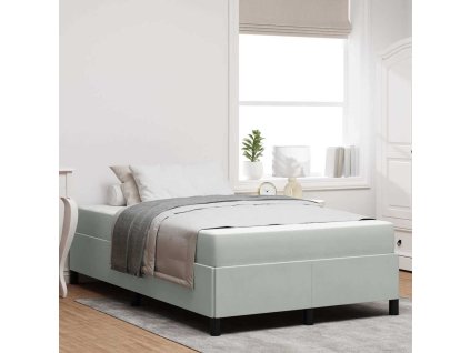 Rám postele s matrací Světle šedá 120 x 190 cm textil 3399048