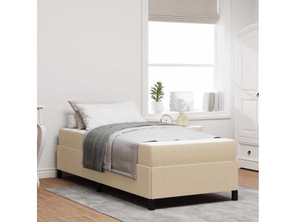 Rám postele s matrací Světle zelená šedá 90 x 200 cm textil 3399104