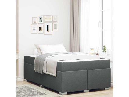 Rám postele s matrací Tmavě šedá 120 x 200 cm textil 3399181