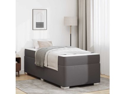 Rám postele s matrací Šedá 80 x 200 cm textil 3399217