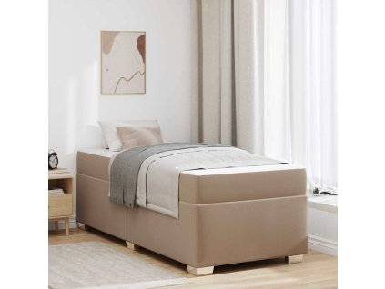 Rám postele s matrací Cappuccino 80 x 200 cm textil 3399218