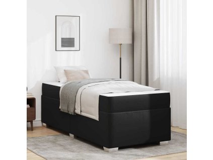 Rám postele s matrací Černá 100 x 200 cm textil 3399226
