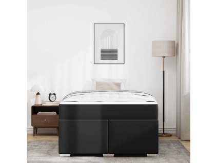 Rám postele s matrací Černá 120 x 200 cm textil 3399234