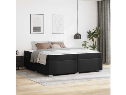 Rám postele s matrací Černá 200 x 200 cm textil 3399250