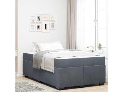 Rám postele s matrací Tmavě šedá 120 x 200 cm textil 3399285