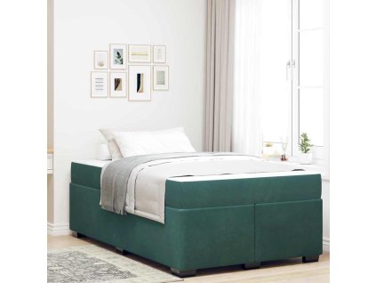 Rám postele s matrací Tmavě zelená 120 x 200 cm textil 3399287
