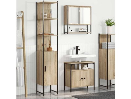 Sada koupelnového nábytku s policí Jiný 3 pcs dub sonoma 3399400