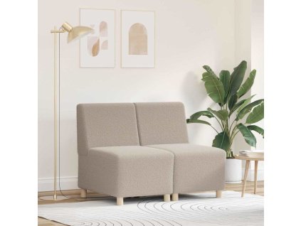 Modulová sedačka bez opěradel 2 pcs Světle šedá 55 x 74 x 82 cm 3399783