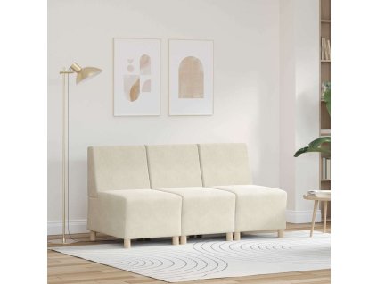 Modulová sedačka bez opěradel 3 pcs Krémová 55 x 74 x 82 cm 3399811