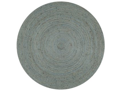 Ručně vyrobený koberec z juty kulatý 90 cm olivově zelený 133668