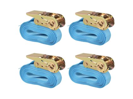 Ráčnové upínací pásy 4 ks 0,8 tun 6m x 25mm modré 142652