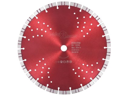 Diamantový řezací kotouč turbo s otvory ocel 300 mm 143231