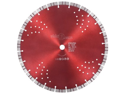 Diamantový řezací kotouč turbo s otvory ocel 350 mm 143234