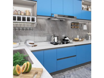 Samolepící tapeta na nábytek azurová 500 x 90 cm PVC 146126