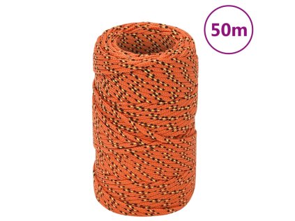 Lodní lano oranžové 2 mm 50 m polypropylen 152636
