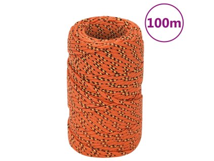 Lodní lano oranžové 2 mm 100 m polypropylen 152637
