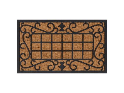 Rohožka před dveře obdélníková 45x75 cm guma a kokosové vlákno 155666