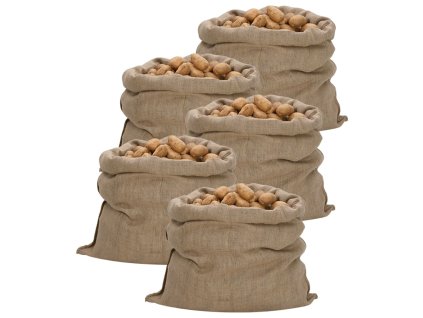 Jutové pytle 5 ks 100 x 110 cm 100% juta 340 g/m² 155787