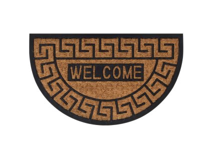 Rohožka před dveře půlkruhová 45 x 75 cm guma a kokosové vlákno 155885