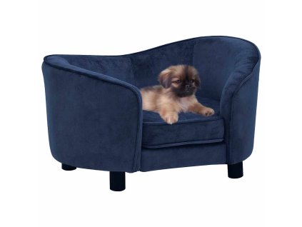 Pohovka pro psy modrá 69 x 49 x 40 cm plyš 171023