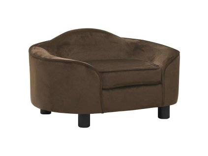 Pohovka pro psy hnědá 67 x 47 x 36 cm plyš 171085