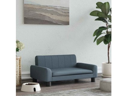 Pelíšek pro psy tmavě šedý 70 x 45 x 30 cm textil 171859