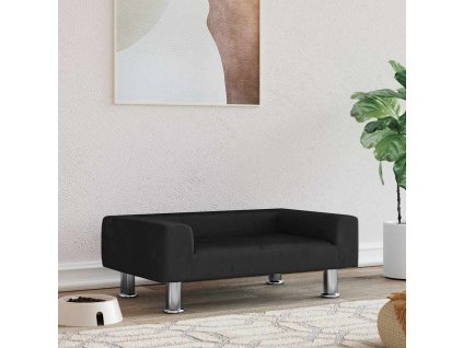 Pelíšek pro psy černý 70 x 45 x 26,5 cm samet 171922