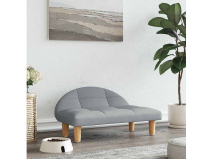 Pelíšek pro psy světle šedý 70 x 52 x 30 cm textil 171933