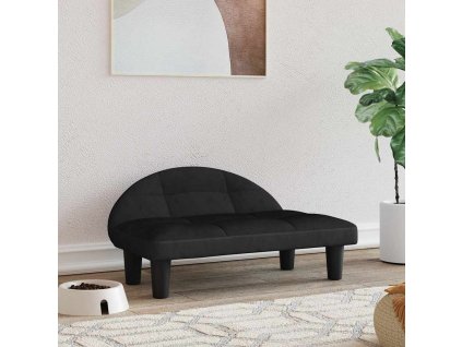 Pelíšek pro psy černý 70 x 52 x 30 cm samet 171942