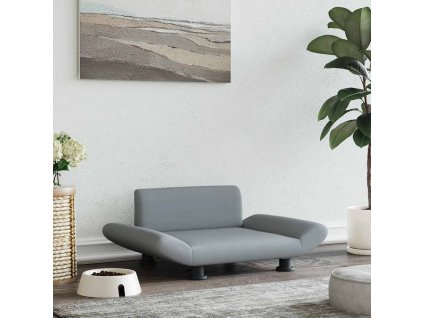 Pelíšek pro psy světle šedý 70 x 45 x 28 cm textil 171996