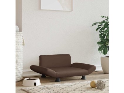 Pelíšek pro psy hnědý 70 x 45 x 28 cm umělá kůže 172003