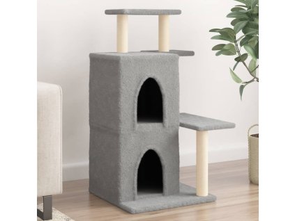 Škrabadlo pro kočky se sisalovými sloupky světle šedé 97 cm 172113