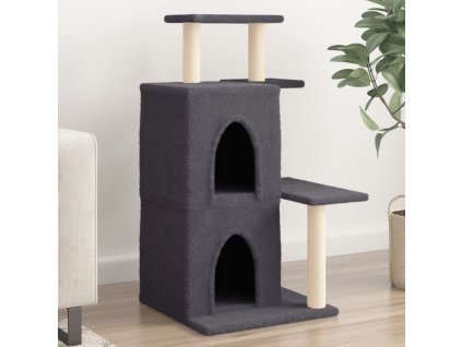 Škrabadlo pro kočky se sisalovými sloupky tmavě šedé 97 cm 172114