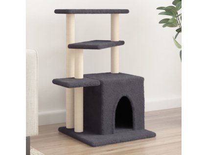 Škrabadlo pro kočky se sisalovými sloupky tmavě šedé 83,5 cm 172123