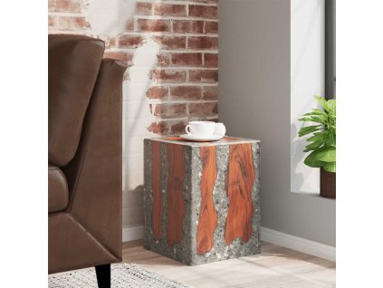 Stolička masivní teak a pryskyřice 243468