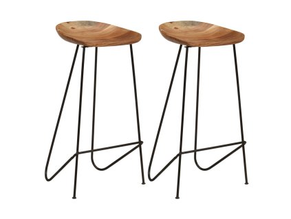 Barové stoličky 2 ks masivní akáciové dřevo 247934