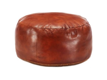 Sedací puf bronzový 60 x 30 cm pravá kozí kůže 248138