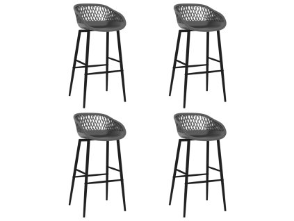 Barové židle 4 ks šedé 248163