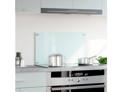 Kuchyňský panel bílý 70 x 40 cm tvrzené sklo 249451