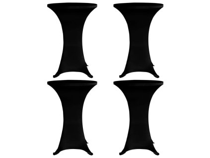 Návlek na koktejlový stůl Ø 80 cm černý strečový 4 ks 279073