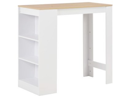 Barový stůl s regálem bílý 110 x 50 x 103 cm 280215
