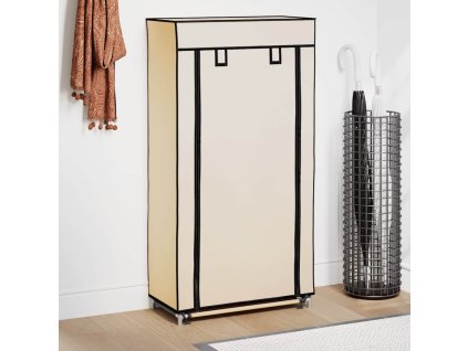 Botník s potahem krémový 58 x 28 x 106 cm textil 282429