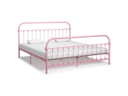 Rám postele růžový kov 180 x 200 cm 284515