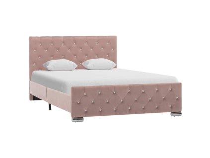 Rám postele růžový samet 120 x 200 cm 286825