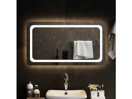 Koupelnové zrcadlo s LED osvětlením 90 x 50 cm 151789