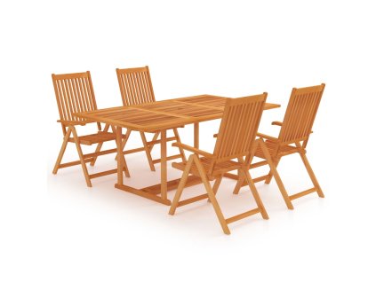 5dílný zahradní jídelní set masivní teakové dřevo 3059539