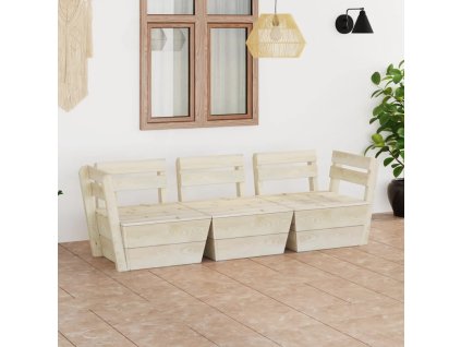 3místná zahradní pohovka z palet impregnované smrkové dřevo 3063709